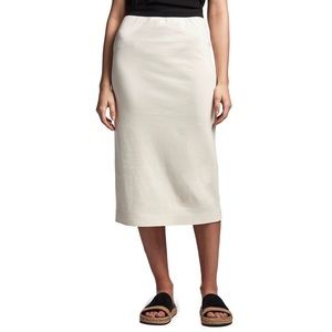 JAMES PERSE BEIGE COTTON MIDI SKIRT
